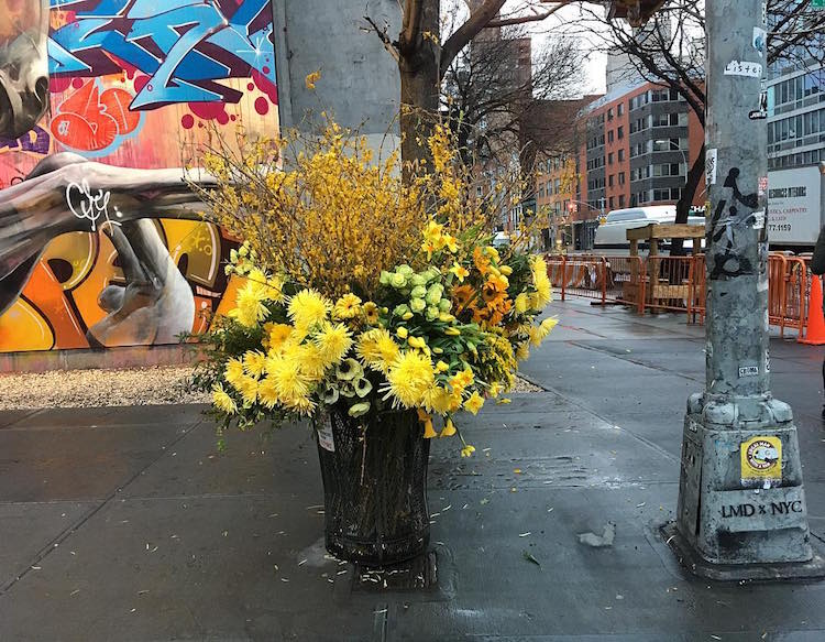 lewis miller flowers trash cans new york