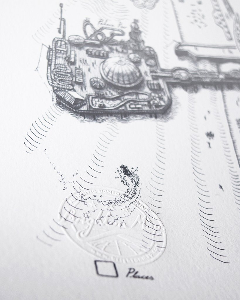 brighton map print illustration