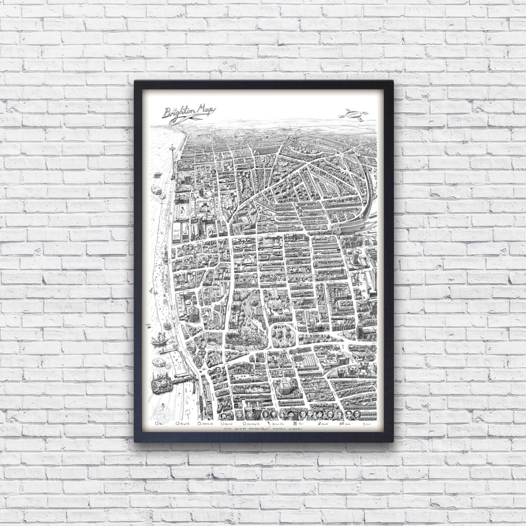 brighton map print