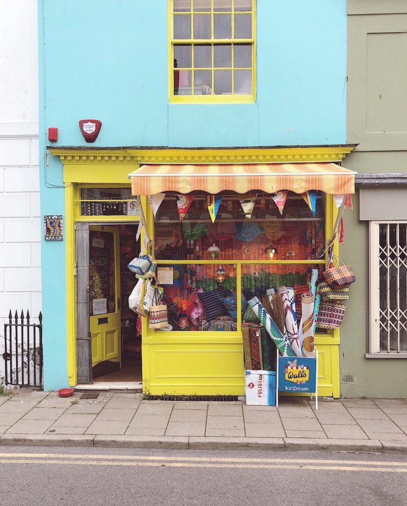 yellow shopfront