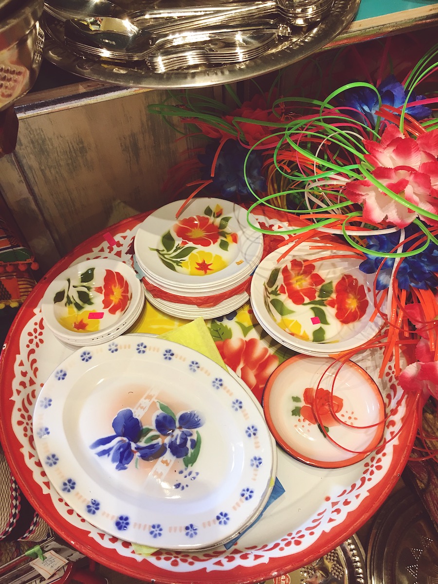 colourful enamel plates blackout shop brighton