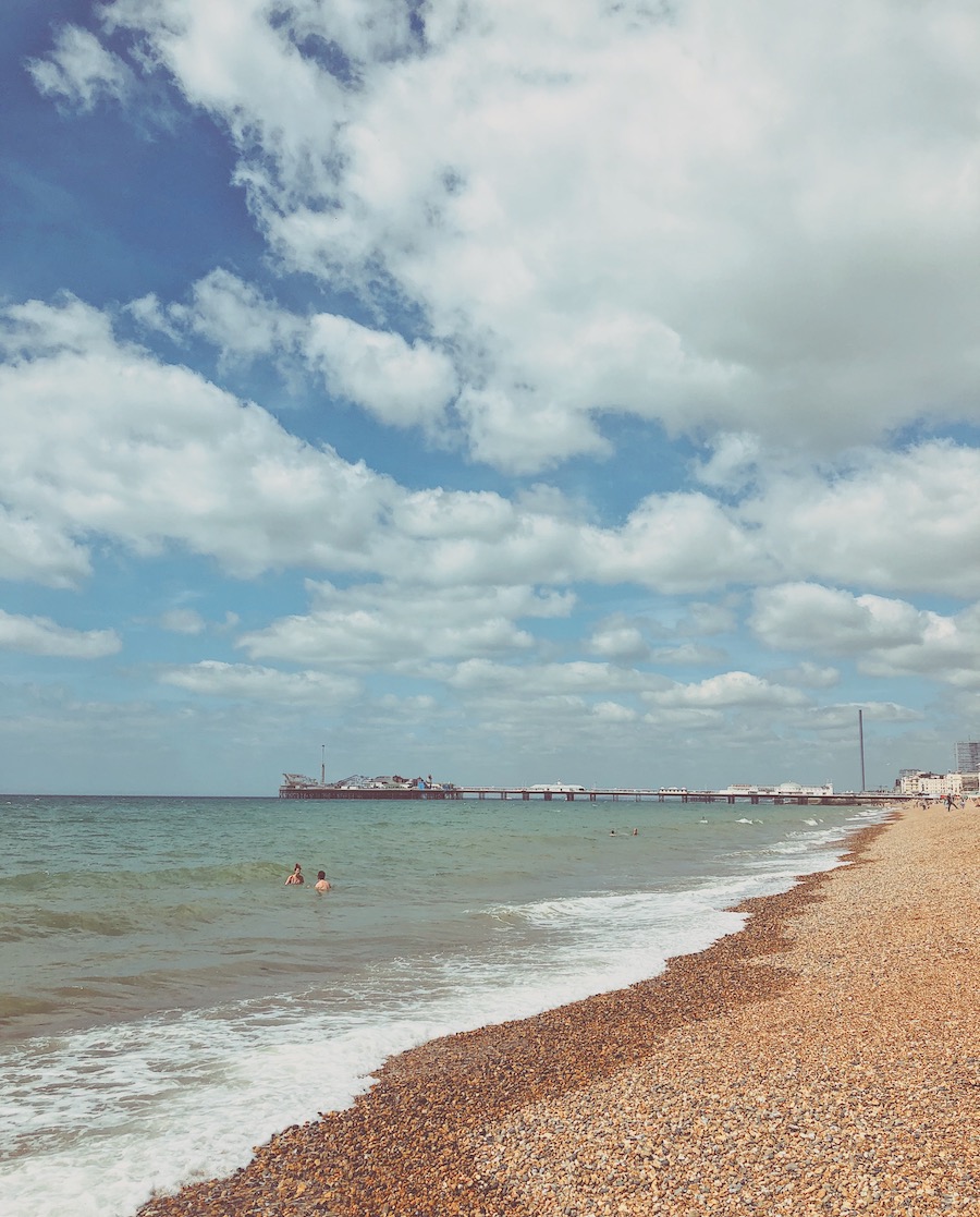 kemp town beach view of palace pier