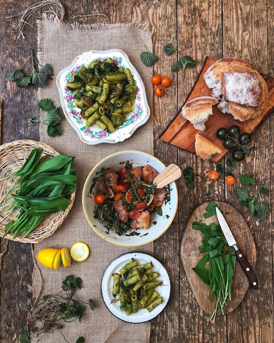 table flatlay