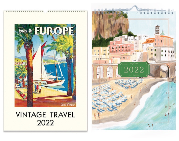 illustrated travel calendars