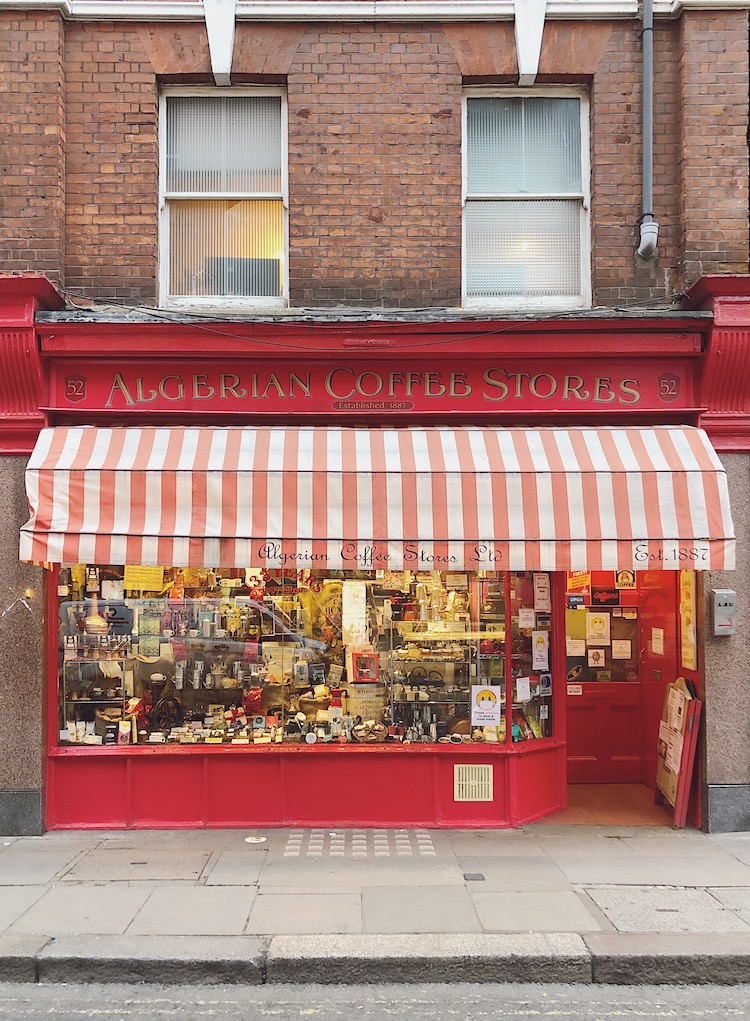 red shopfront London