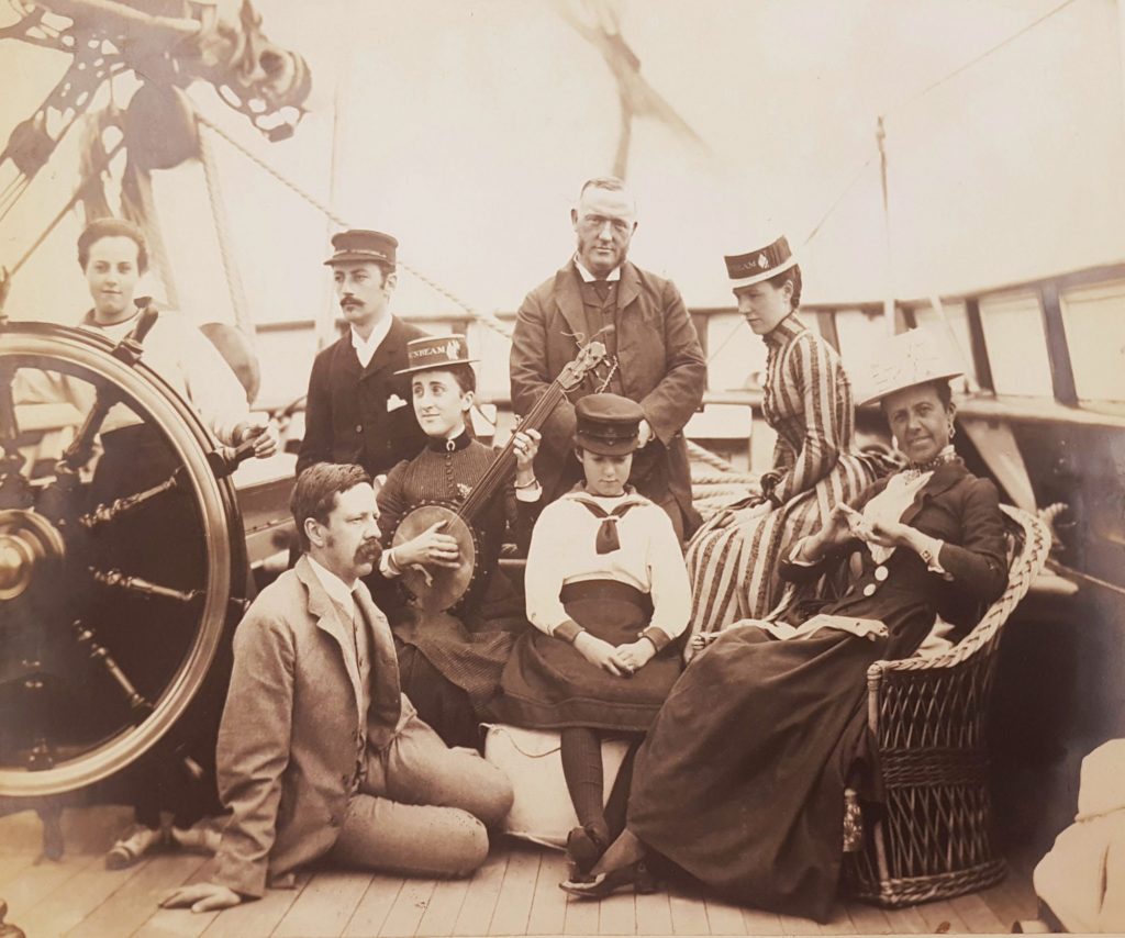 victorian photo of crew on a yacht