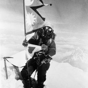 woman top of Everest