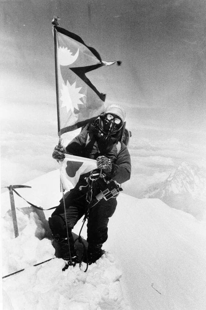 woman top of Everest