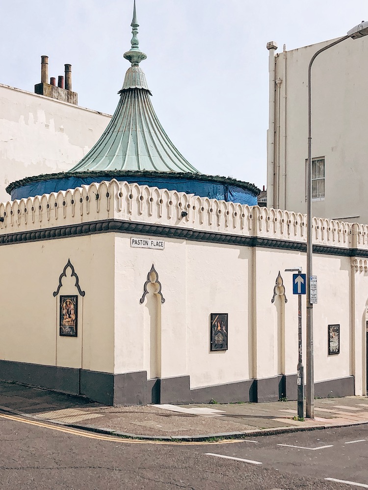 white building with green dome