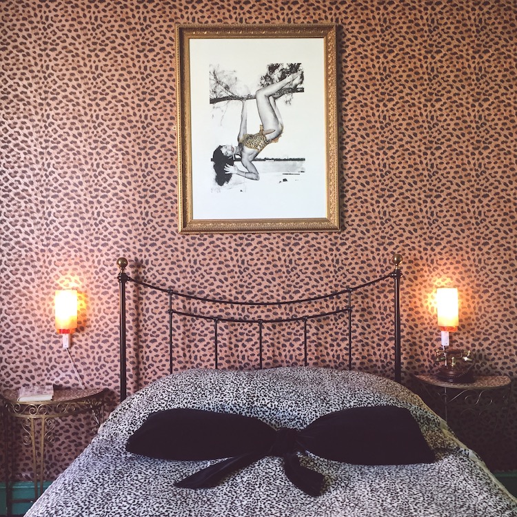 kitsch hotel room interior