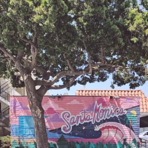 building with colourful mural