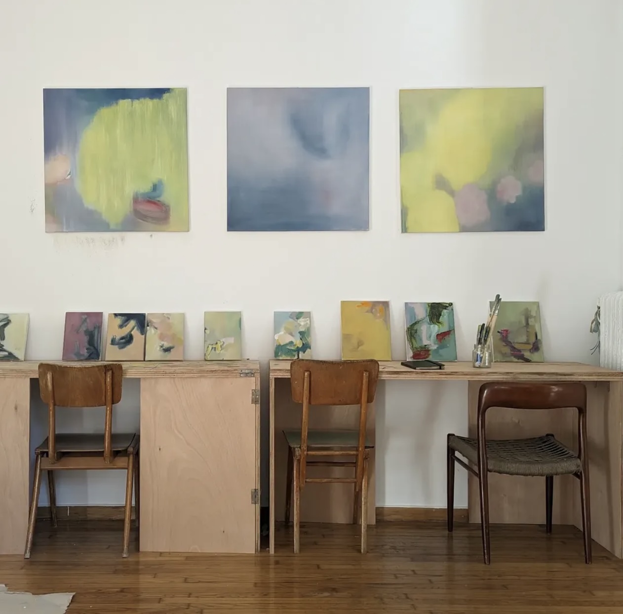 colourful abstract paintings by Anniek Verholt based in Brighton Open Market